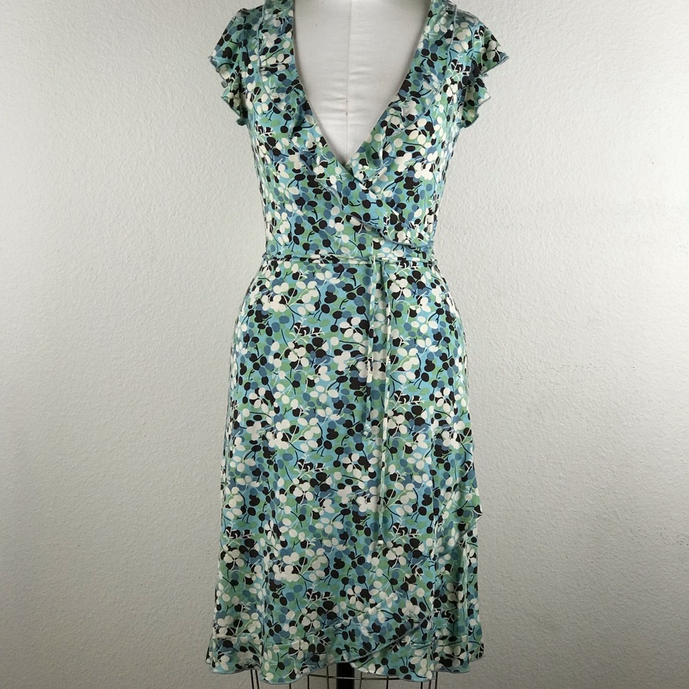 Jill Michelle Faux Wrap Plunging Neckline Dress